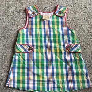 Colorful Plaid Sleeveless Dress. Beaufort Bonnet. EUC